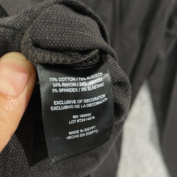 NEW 32 Degrees Heat Mens S Brown Long Sleeve Button-Up Shirt - Picture 6 of 9